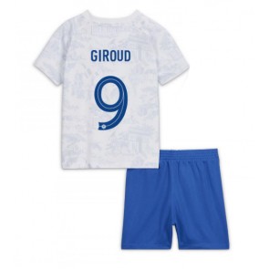 Francuska Olivier Giroud #9 Gostujuci Dres za Dječji SP 2022 Kratak Rukavima (+ kratke hlače)